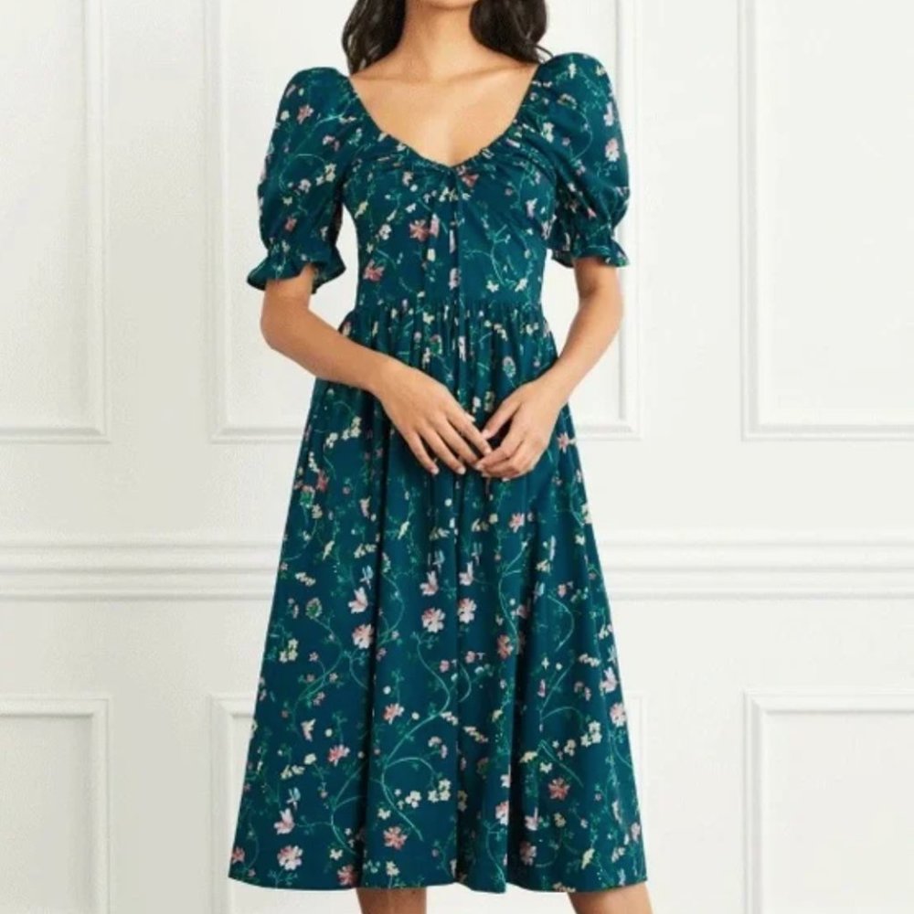 Hill House Ophelia Dress in Moody Floral XL